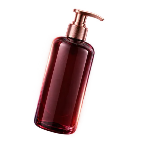 Envase cosmético de plástico con iluminación rosada
